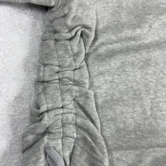 Aerie Hoodie Sweatshirt Oversized Cinch Side Ruched Pullover Grey Cropped XS NEW - Picture 7 of 12